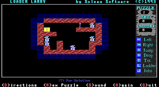 Loader Larry (DOS) screenshot: Puzzle #2