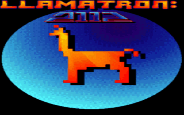 Llamatron: 2112 (DOS) screenshot: Title screen 1 (VGA)