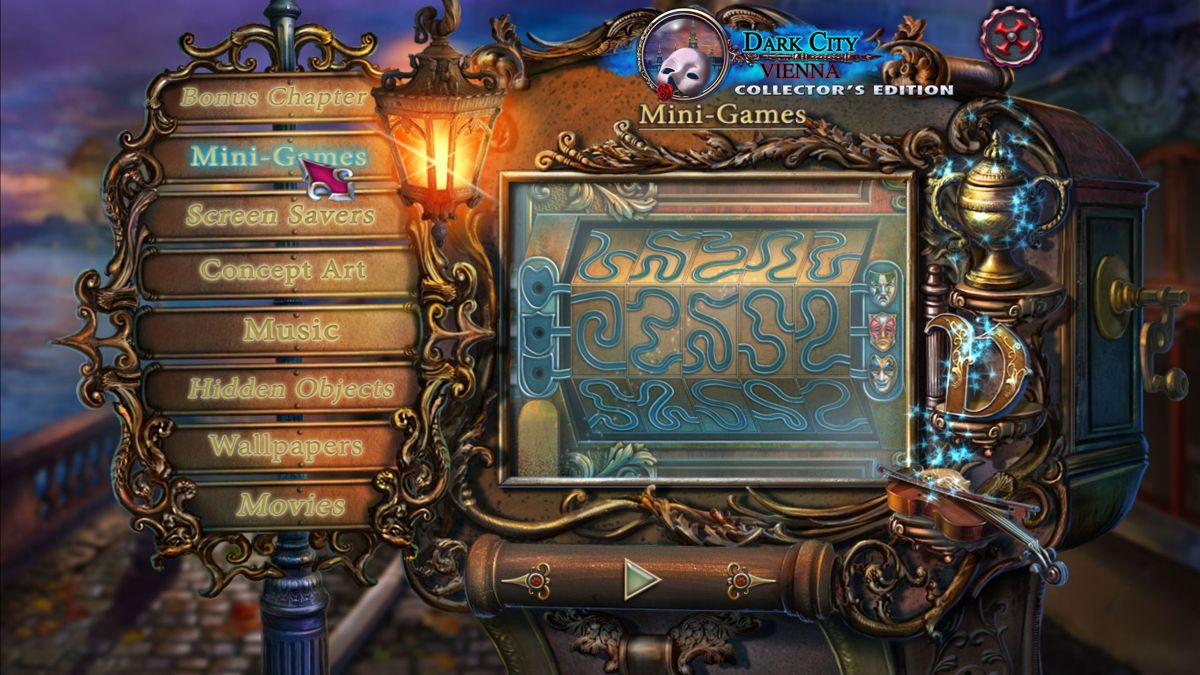 Dark City: Vienna (Collector's Edition) (Windows) screenshot: Demo game: Now that I have played for a while there are mini games that I can replay