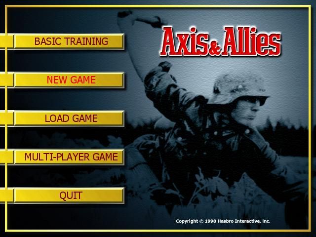 Axis & Allies (Windows) screenshot: Main Menu