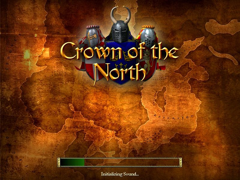 Crown of the North (Windows) screenshot: After the title screen there is a short delay while the game loads and initialises