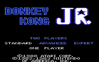 Donkey Kong Junior (Atari 7800) screenshot: Title screen