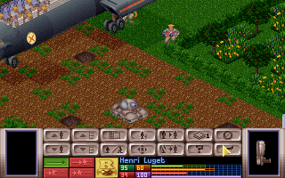 X-COM: UFO Defense (DOS) screenshot: Your tank is vital until you find armorsuits