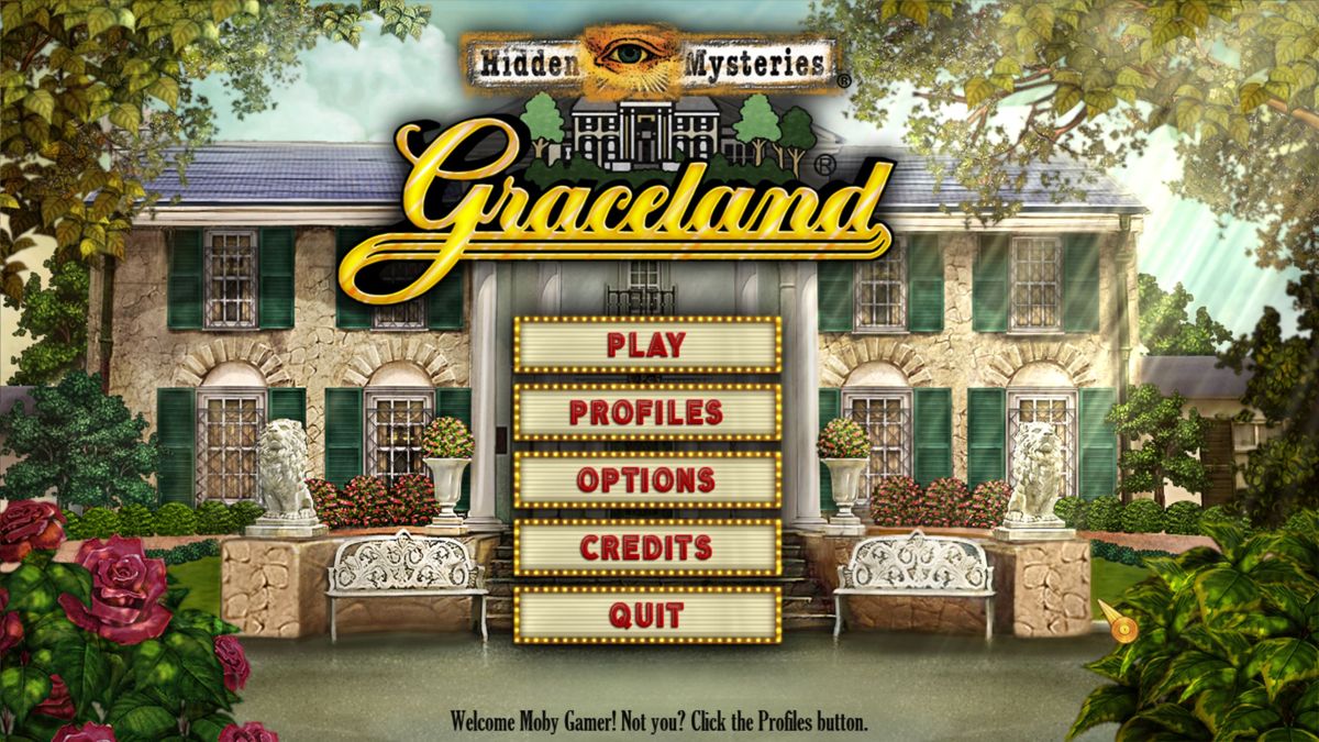 Gates of Graceland (Windows) screenshot: The main menu