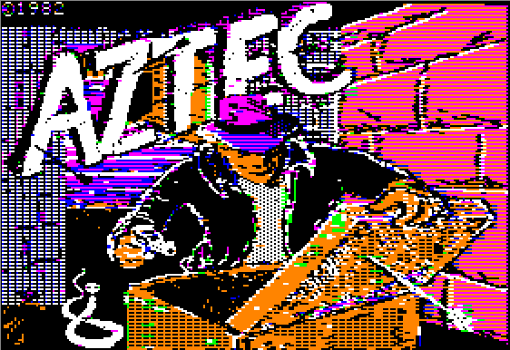 Aztec (Apple II) screenshot: Opening Screen
