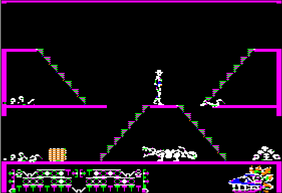 Aztec (Apple II) screenshot: An alligator