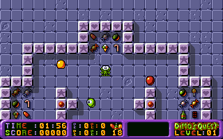 Dimo's Quest (DOS) screenshot: First level, first appearance!