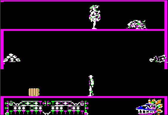 Aztec (Apple II) screenshot: Evil native guard