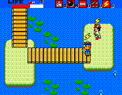 Aztec Adventure (SEGA Master System) screenshot: Invincibility