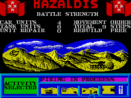 Tank Attack (ZX Spectrum) screenshot: Tank rush