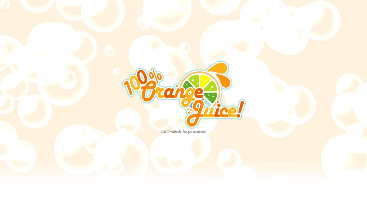 100% Orange Juice! (Windows) screenshot: Title screen.