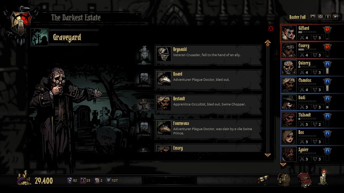 Darkest Dungeon (Windows) screenshot: Valar morghulis...