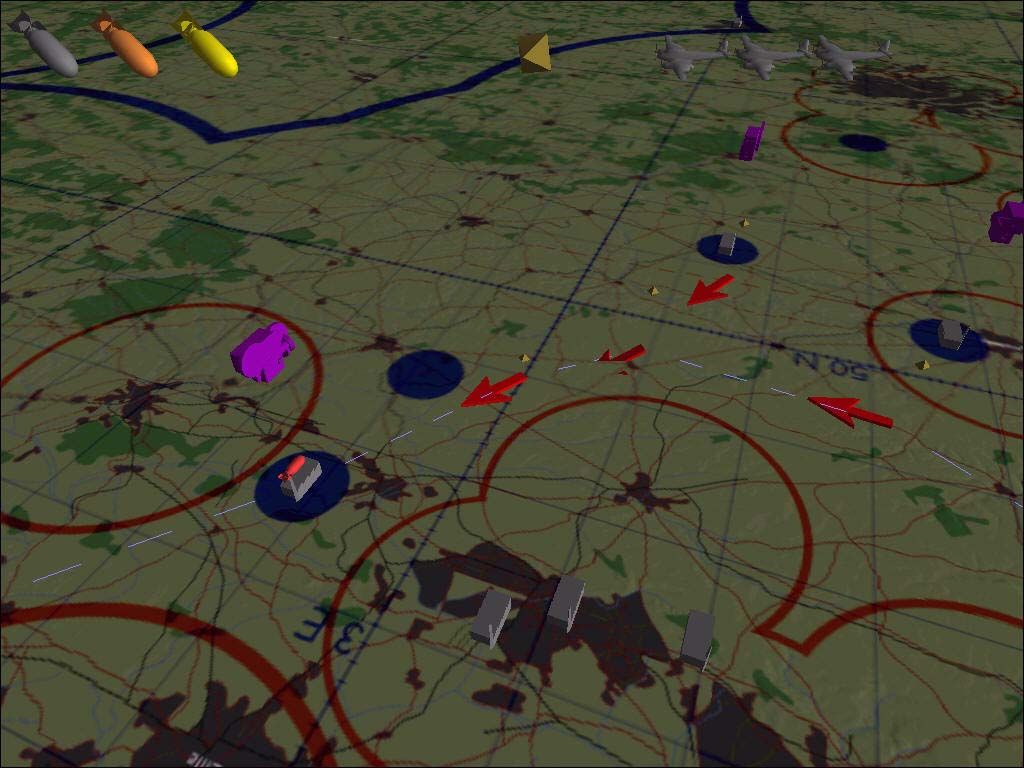 B-17 Flying Fortress: The Mighty 8th! (Windows) screenshot: Map