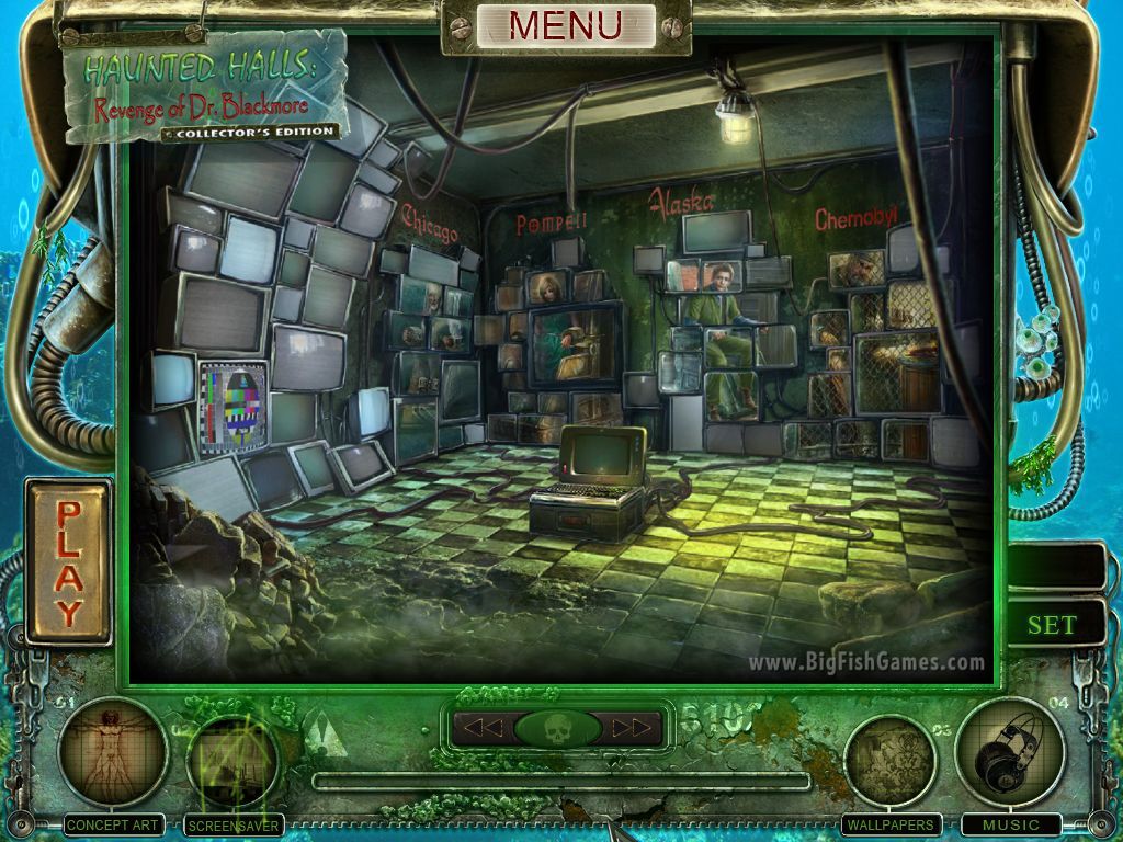 Haunted Halls: Revenge of Doctor Blackmore (Collector's Edition) (Windows) screenshot: The Collector's Edition offers three screensavers