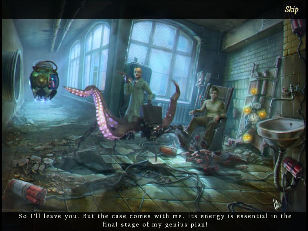 Haunted Halls: Revenge of Doctor Blackmore (Collector's Edition) (Windows) screenshot: The main game ends with the doctor escaping