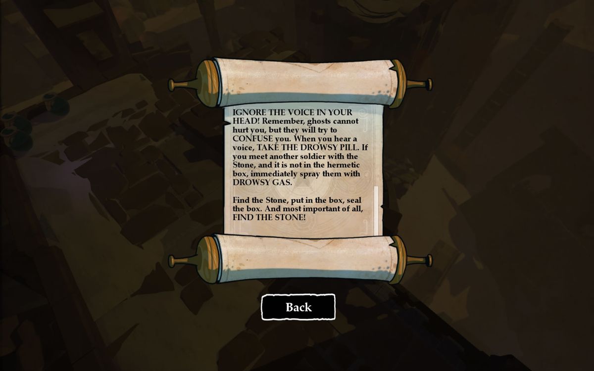 Stories: The Path of Destinies (Windows) screenshot: Scrolls are often messages from the emperor, revealing his intentions.