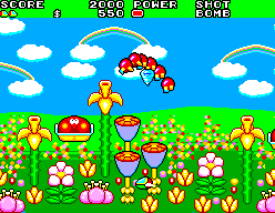 Fantasy Zone II (SEGA Master System) screenshot: Pastaria Area 1