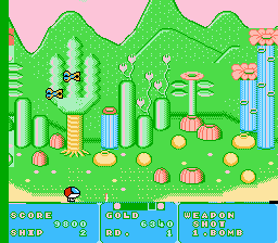 Fantasy Zone (NES) screenshot: Walking