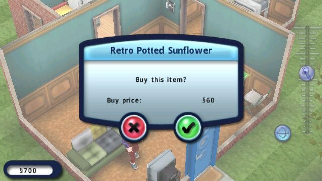 The Sims 3 (Symbian) screenshot: Buying a plant