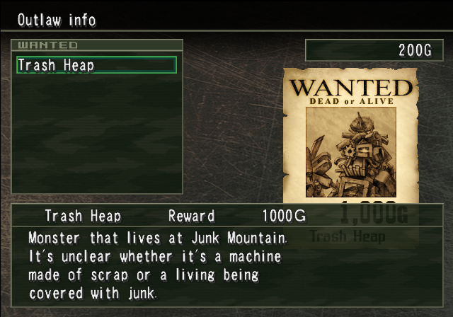 Metal Saga (PlayStation 2) screenshot: The game has many quests dedicated to defeating outlaws