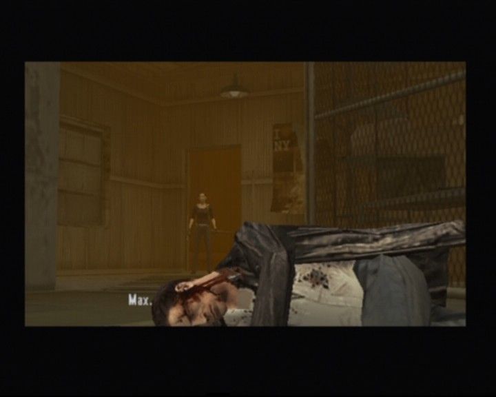 Max Payne 2: The Fall of Max Payne (PlayStation 2) screenshot: Mona coming up to the rescue in the nick of time