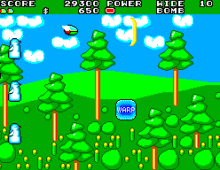Fantasy Zone II (SEGA Master System) screenshot: Shooting a wide beam