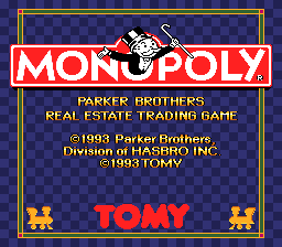 Monopoly (SNES) screenshot: Title Screen