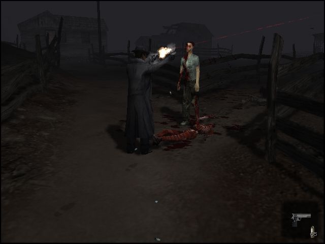 Nocturne (Windows) screenshot: Zombies and head shots, a staple of any horror game.