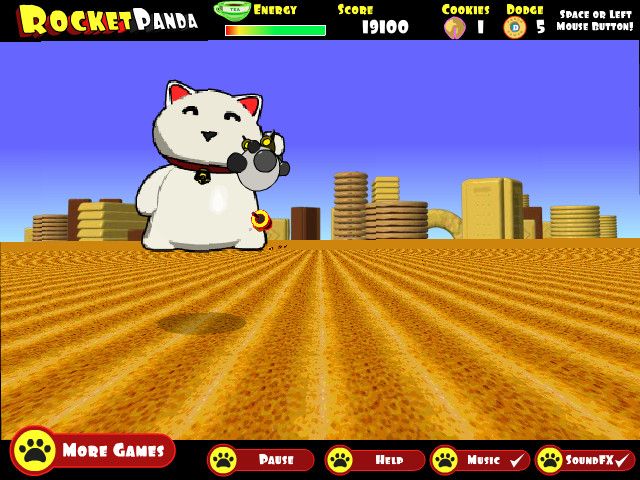 Rocket Panda (Browser) screenshot: Level 1 boss