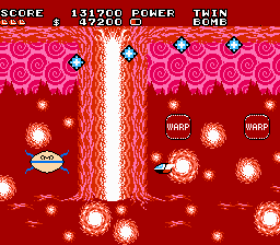 Fantasy Zone II (NES) screenshot: Bow Bow enemy target
