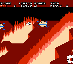Fantasy Zone II (NES) screenshot: Bow Bow Area 4
