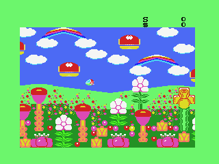Fantasy Zone II (MSX) screenshot: You control a insect with wings
