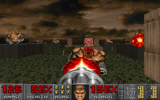 Doom II (DOS) screenshot: A little too much off the top...
