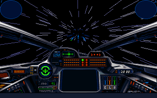 Star Wars: X-Wing - B-Wing (DOS) screenshot: Jump into hyperspace
