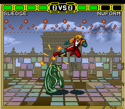 Doomsday Warrior (SNES) screenshot: Whack! right in the face