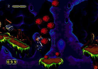 Doom Troopers: Mutant Chronicles (Genesis) screenshot: Colorful planet