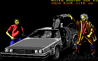 Back to the Future Part II (DOS) screenshot: Mission intro.