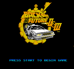 Back to the Future Part II & III (NES) screenshot: Title Screen