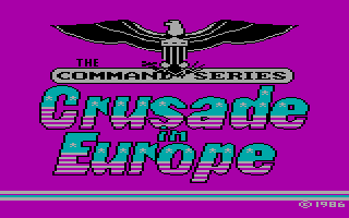 Crusade in Europe (PC Booter) screenshot: Title screen 1 (CGA)