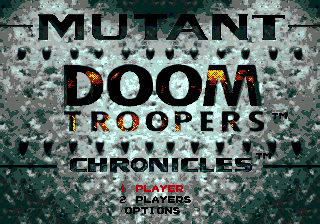 Doom Troopers: Mutant Chronicles (Genesis) screenshot: Title screen