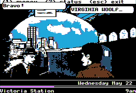 Ticket to London (Apple II) screenshot: I Guessed the Person Correctly