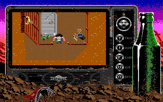 Bad Blood (DOS) screenshot: The starting location (EGA)