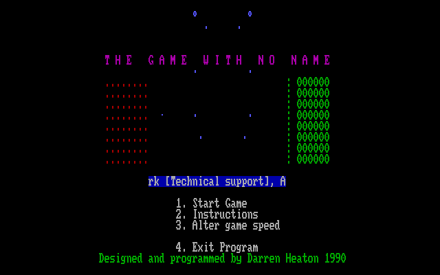 The Game With No Name (1990) - MobyGames