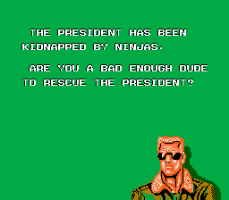 Bad Dudes (NES) screenshot: Yes, I'm bad enough!!!