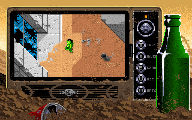 Bad Blood (DOS) screenshot: Mutant: Skeletons in the dirt