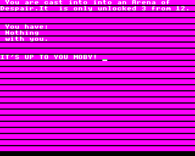 Pimania (BBC Micro) screenshot: Move in a Direction