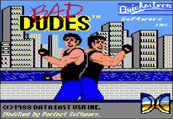 Bad Dudes (Apple II) screenshot: Title