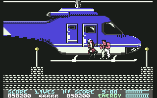 Bad Dudes (Commodore 64) screenshot: Boss Hurt