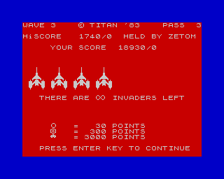 Alien Swarm (ZX Spectrum) screenshot: Data Upgrade - The SWARMERS