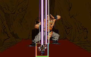 Xuan Yuan Sword 2 (DOS) screenshot: During this boss battle, the master executes a special attack